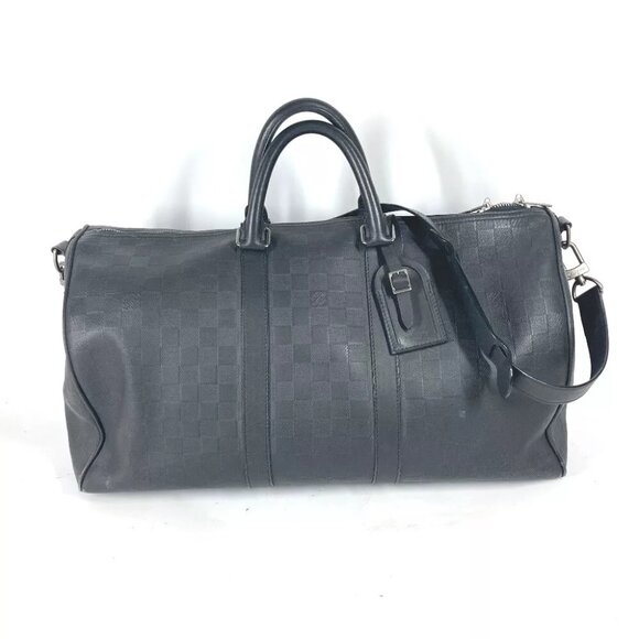 LOUIS VUITTON N41145 Damier Infini Keepall Bandouliere 45 2WAY Travel Bag - Picture 1 of 13